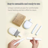 Toilet Brushes & Holders: Silicone Flexible Head Deep Cleaning Toilet Brush with Wall Mount Holder