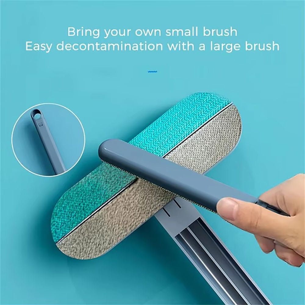 Laundry Cleaning Supplies: Multi-Purpose Cleaning Brush Pet Hair Removal Dual-Sided Brush with Scraper Gap Brush