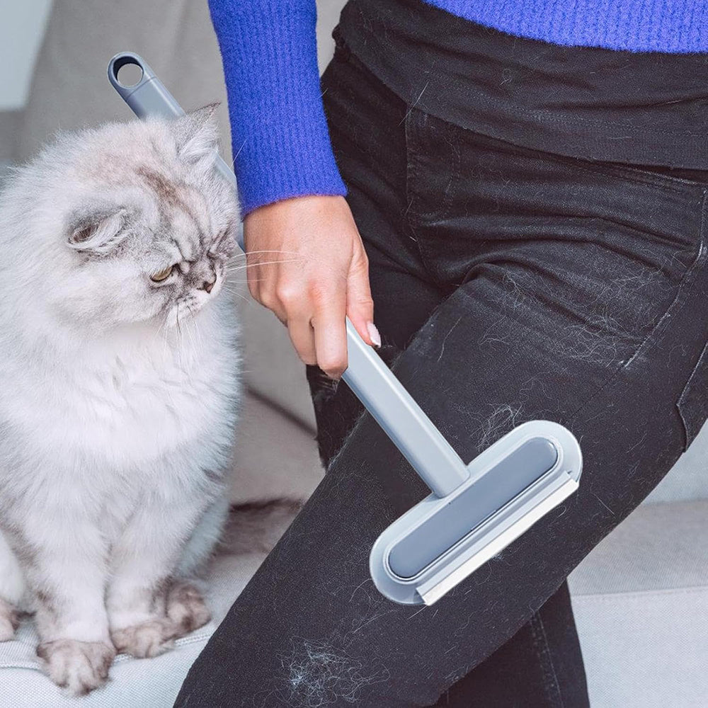 Laundry Cleaning Supplies: Multi-Purpose Cleaning Brush Pet Hair Removal Dual-Sided Brush with Scraper Gap Brush