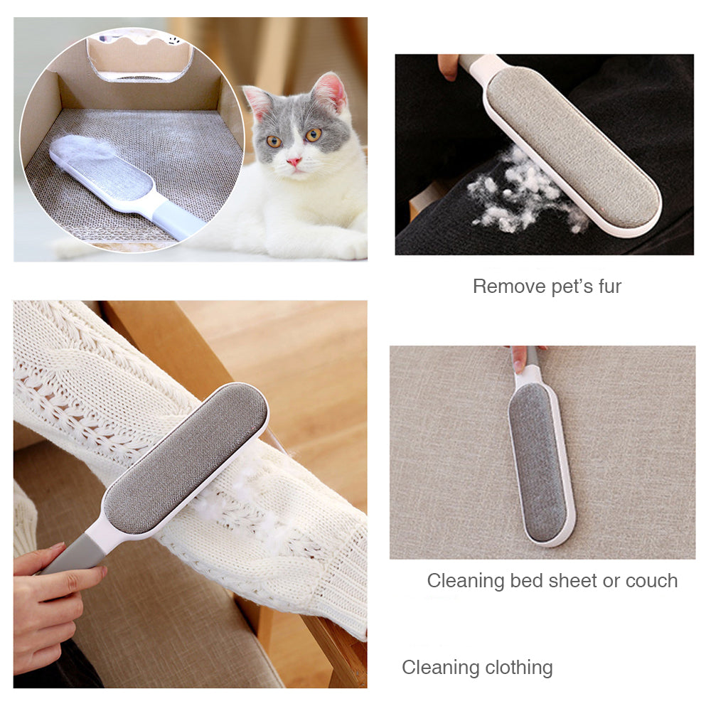 Dog Grooming Supplies: 3 in 1 Furs Brusher Pet Hair Lint Remover Brush Self-cleaning Base