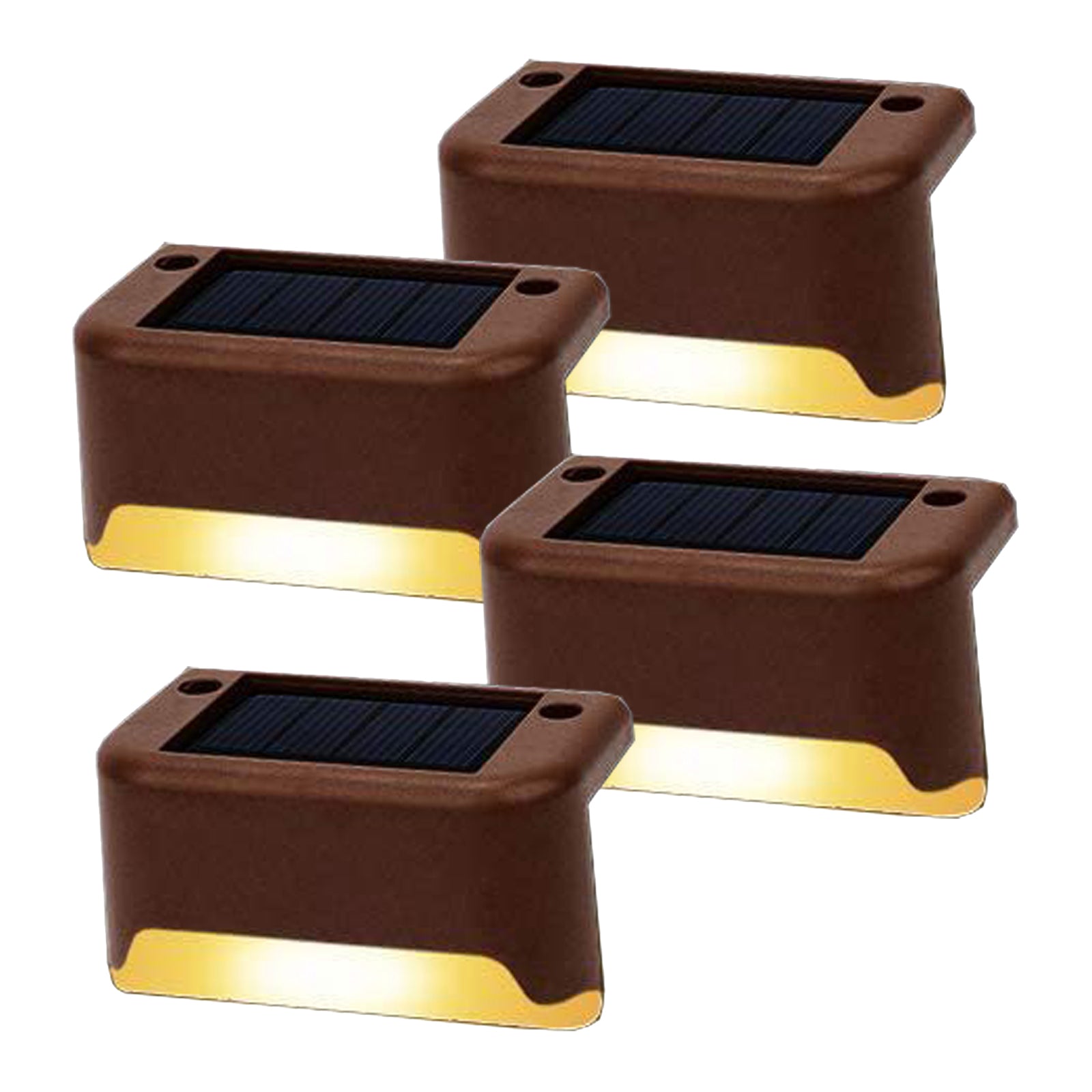 Outdoor Lights: 4 Pack SolarPower Deck Lights Outdoor Step Lights Waterproof LED lights
