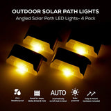 Outdoor Lights: 4 Pack SolarPower Deck Lights Outdoor Step Lights Waterproof LED lights