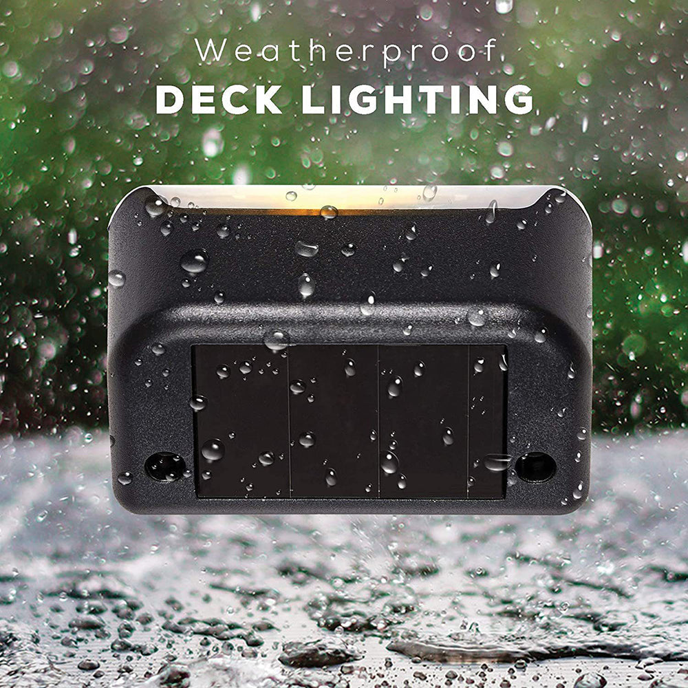 Outdoor Lights: 4 Pack SolarPower Deck Lights Outdoor Step Lights Waterproof LED lights