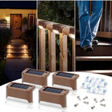 Outdoor Lights: 4 Pack SolarPower Deck Lights Outdoor Step Lights Waterproof LED lights