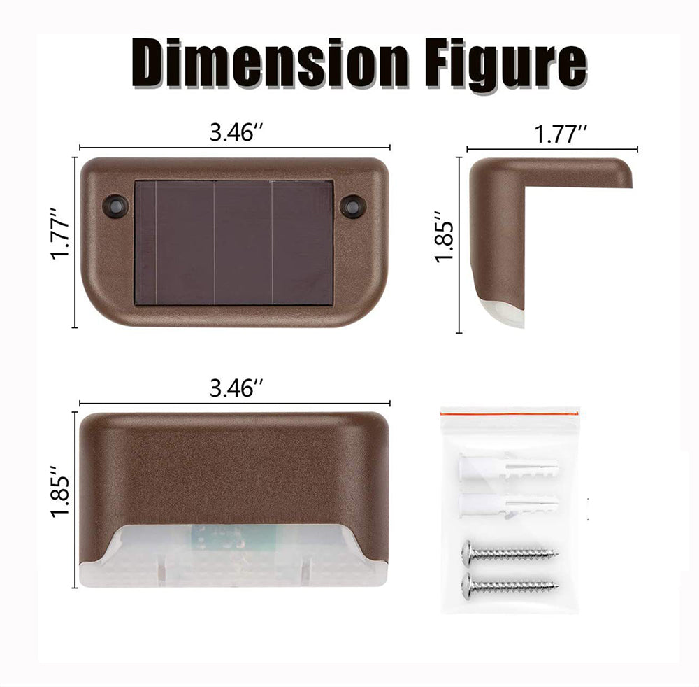 Outdoor Lights: 4 Pack SolarPower Deck Lights Outdoor Step Lights Waterproof LED lights
