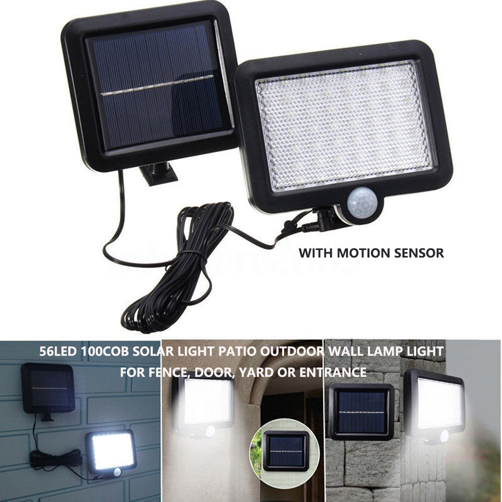 Outdoor Lights: Solar Powered Light Patio Outdoor Motion Sensor Wall Lamp
