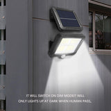 Outdoor Lights: Solar Powered Light Patio Outdoor Motion Sensor Wall Lamp