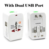 Camping Appliances: Dual USB Portable Electric Plug Power Socket Adapter International Travel Universal Charger Converter EU UK US AU