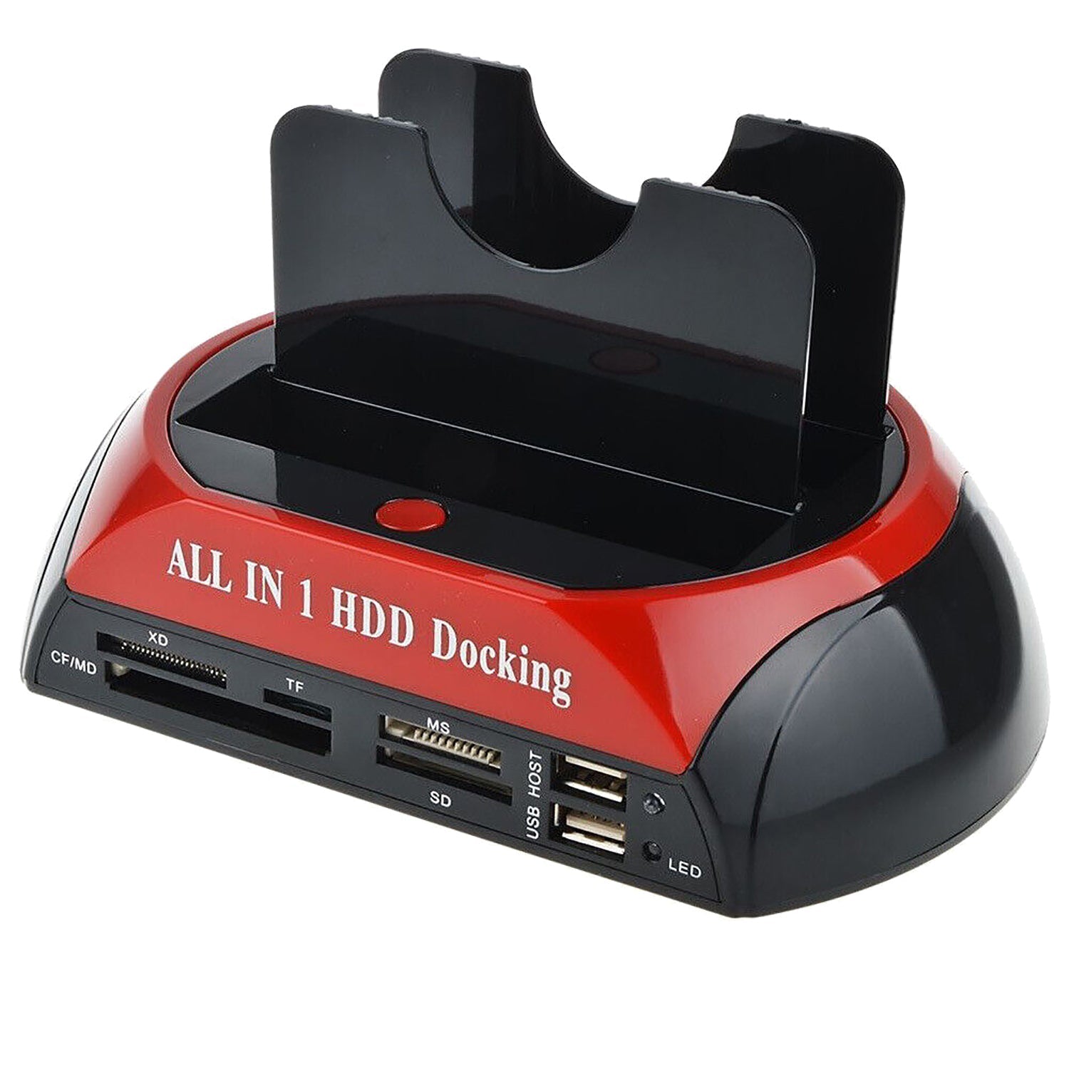 Hard Drives: All In One Docking Station USB Dual-Bay Hard Drive 2.5" 3.5" IDE SATA SSD Card Reader