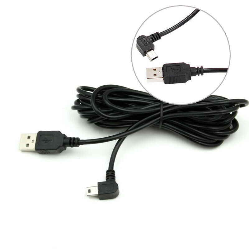 Security Cameras & Accessories: Dash Cam Mini USB Right Turn Extra Long Charging Cable 3.5M Dash Dashboard Lead