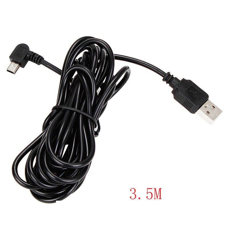 Security Cameras & Accessories: Dash Cam Mini USB Right Turn Extra Long Charging Cable 3.5M Dash Dashboard Lead
