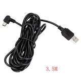 Security Cameras & Accessories: Dash Cam Mini USB Right Turn Extra Long Charging Cable 3.5M Dash Dashboard Lead