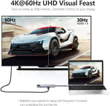 Computer Cables & Adapters: 8in1 Hub USB-C To Type-C USB 3.0 4K HDMI RJ45 Ethernet SD TF OTG PD Port Adapter