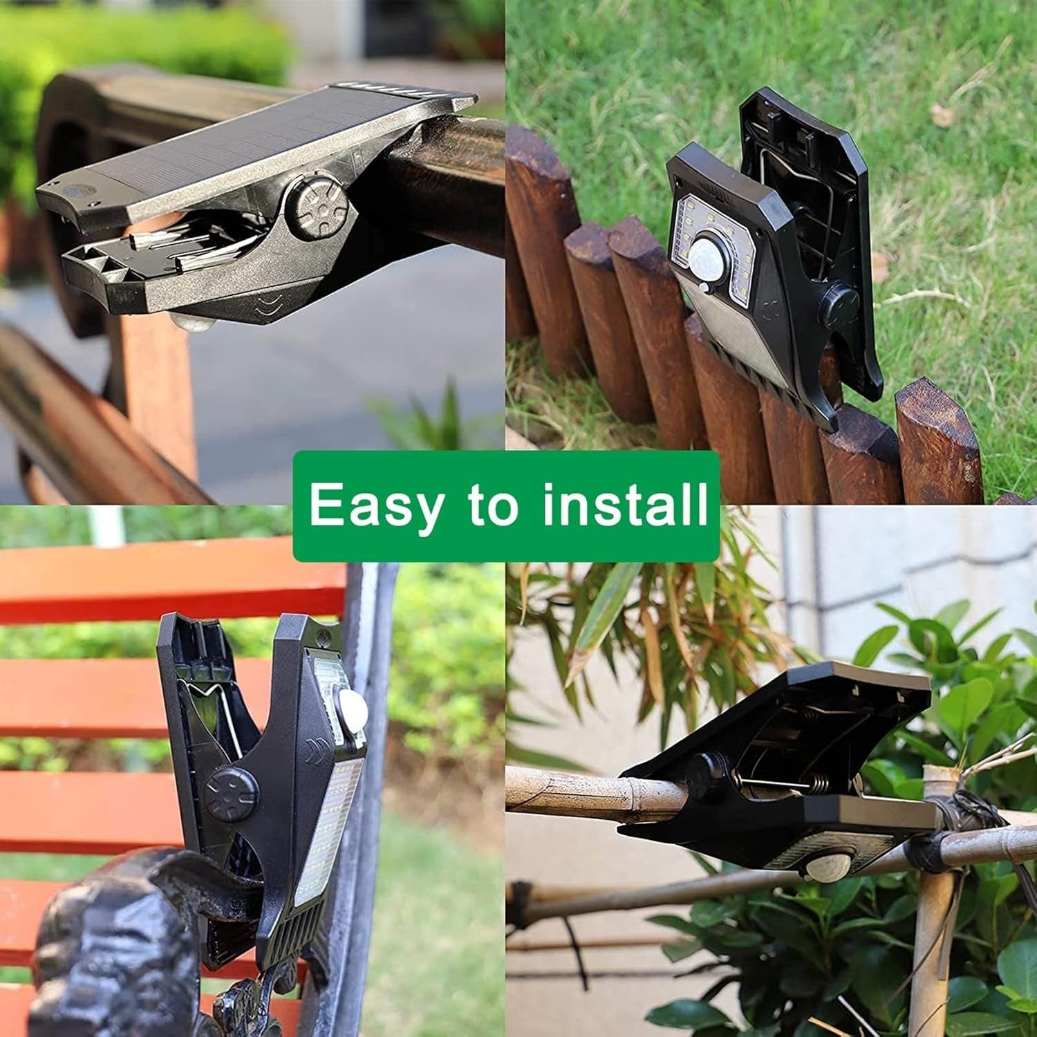 Garden Wall Lights: Clip-On Solar LED Light Outdoor Motion Sensor 45 LEDs IP65 Waterproof Security Wall Light