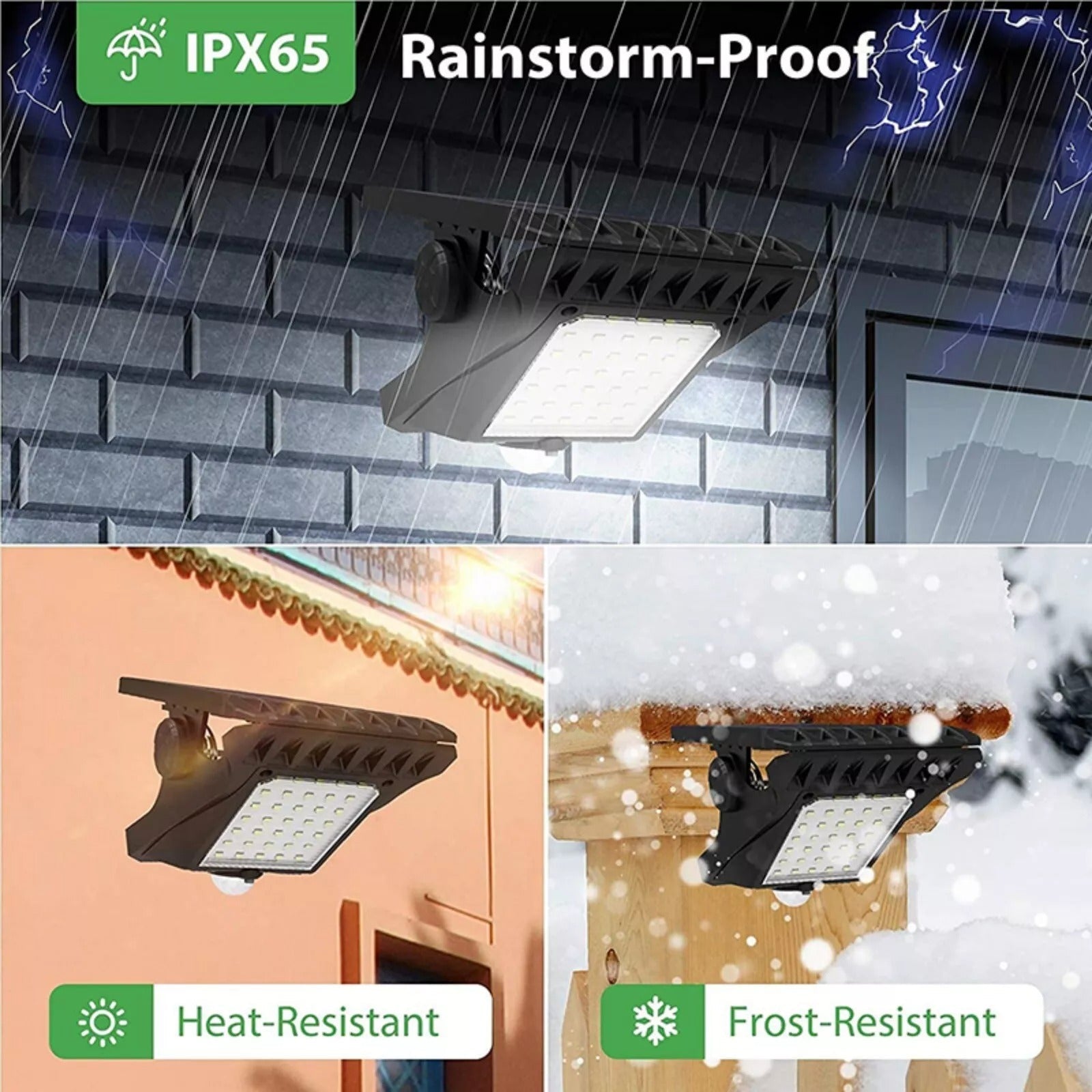 Garden Wall Lights: Clip-On Solar LED Light Outdoor Motion Sensor 45 LEDs IP65 Waterproof Security Wall Light