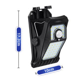 Garden Wall Lights: Clip-On Solar LED Light Outdoor Motion Sensor 45 LEDs IP65 Waterproof Security Wall Light