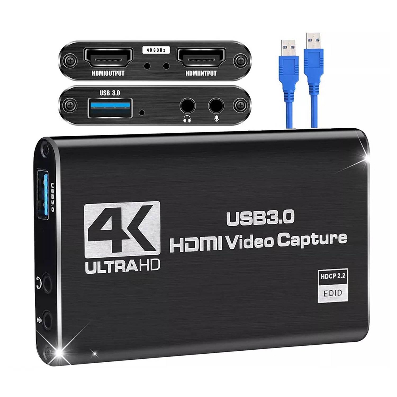 Audio Players & Recorders: 4K 1080P 60FPS HDMI to USB 3.0 Video Capture Card For PS4/PC/OBS Nintendo Switch