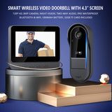 Intercoms & Doorbells: Smart Wireless Video Doorbell with 4.3" Screen HD 8MP Camera Night VisionTwo-Way Audio IP65