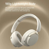 Over Ear Headphones: JR SY-T7 Bluetooth 5.4 Over-Ear Headset Wireless Headphones with Noise Cancelling Mic (Beige)