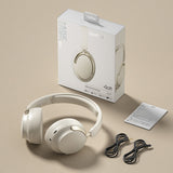 Over Ear Headphones: JR SY-T7 Bluetooth 5.4 Over-Ear Headset Wireless Headphones with Noise Cancelling Mic (Beige)