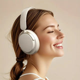 Over Ear Headphones: JR SY-T7 Bluetooth 5.4 Over-Ear Headset Wireless Headphones with Noise Cancelling Mic (Light Blue)