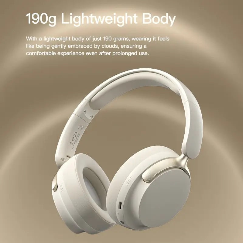 JR SY-T7 Bluetooth 5.4 Over-Ear Headset Wireless Headphones with Noise Cancelling Mic (Light Blue)