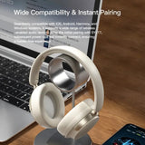 Over Ear Headphones: JR SY-T7 Bluetooth 5.4 Over-Ear Headset Wireless Headphones with Noise Cancelling Mic (Light Blue)
