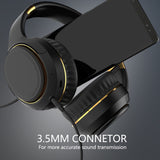 Over Ear Headphones: JR H6 Foldable Bluetooth 5.3 Wireless Headphone Over Ear Active Noise Cancelling Deep Bass Headset (Black)