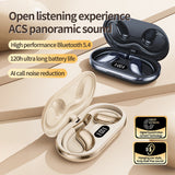 Over Ear Headphones: Wireless Earhook Sports Headphones Open-Ear Bluetooth 5.4 Sweat-Resistant Earphones (Beige)