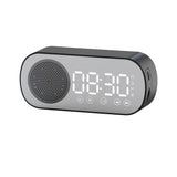 Bluetooth Speakers: Wireless Bluetooth Speaker Alarm Clock Music Radio Player Timer Hands-Free Calling (Black)
