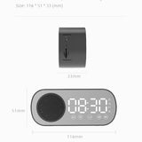 Bluetooth Speakers: Wireless Bluetooth Speaker Alarm Clock Music Radio Player Timer Hands-Free Calling (Black)