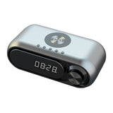 Bluetooth Speakers: Bluetooth Speaker with 15W Wireless Charger Digital Alarm Clocks FM Radio Music Player (Grey)