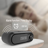 Bluetooth Speakers: Bluetooth Speaker with 15W Wireless Charger Digital Alarm Clocks FM Radio Music Player (Grey)