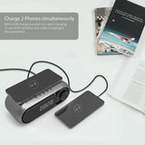 Bluetooth Speakers: Bluetooth Speaker with 15W Wireless Charger Digital Alarm Clocks FM Radio Music Player (White)