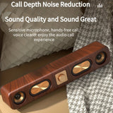 Audio Speakers: Retro Wood Grain Wireless Bluetooth Speaker Soundbar Deep Bass USB/TF/AUX Inputs