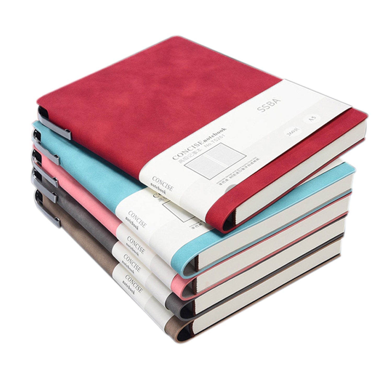 Paper Products: A5 200 Pages Fashion Glued PU Leather Cover Journal Travel Notebook Travellers Diary(Blue)