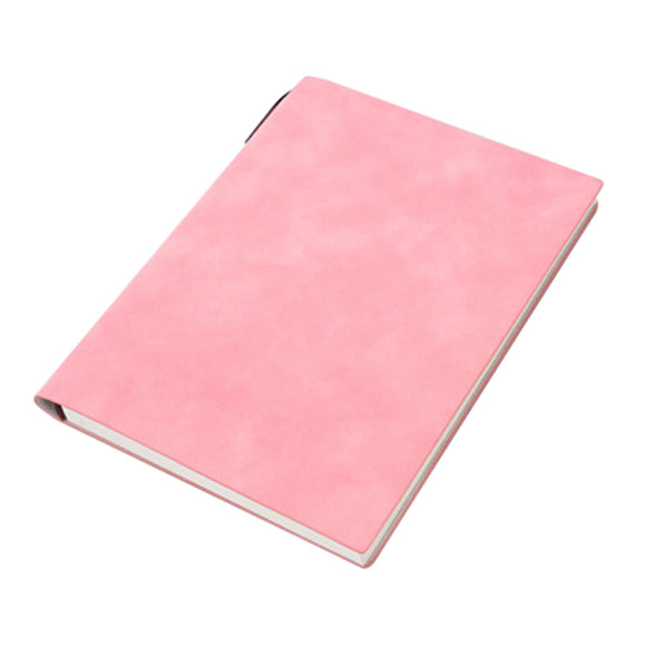 A5 200 Pages Fashion Glued PU Leather Cover Journal Travel Notebook Travellers Diary(Pink)