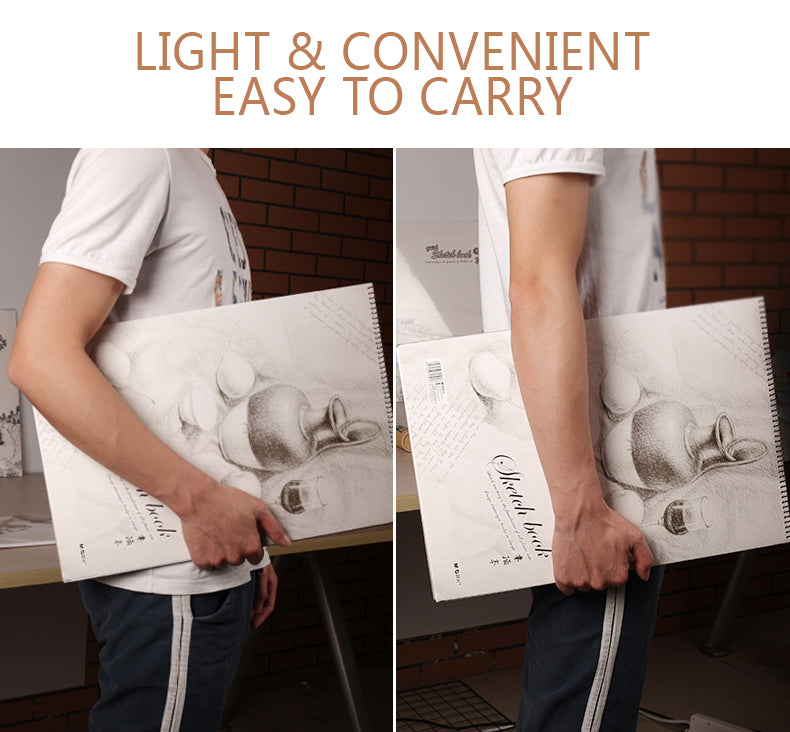 Paper Products: Sketch Pad 40 Sheets Artist Drawing Painting Art Paper with Thick Baseboard(28.7*20.8cm)