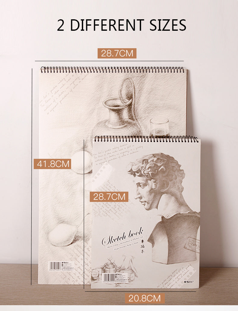Paper Products: Sketch Pad 40 Sheets Artist Drawing Painting Art Paper with Thick Baseboard(28.7*20.8cm)
