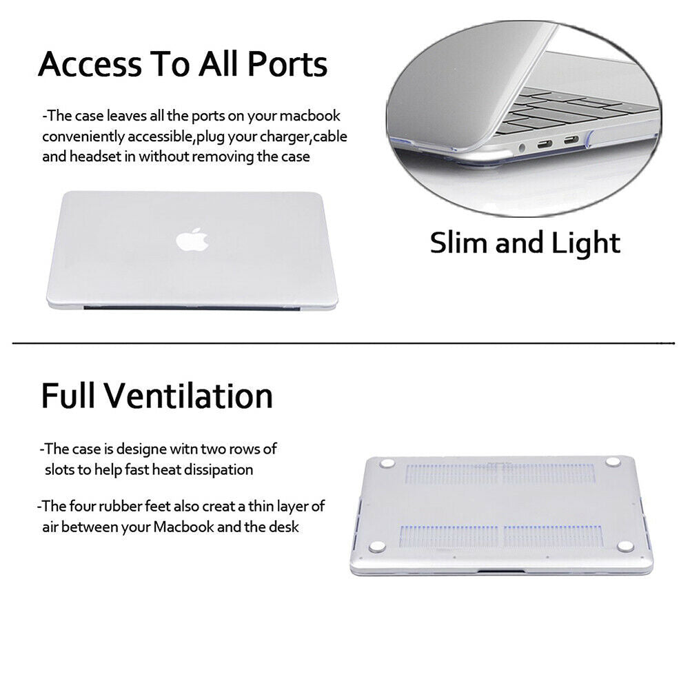Cases & Skins: 2020 Macbook Pro 13 Inch Case Plastic Hard Case Shell for 2020 Macbook Pro A2251 A2289 A2179(Clear)