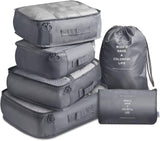 Sci-Fi DVDs & Blu-rays: 6 Pcs Waterproof Compression Packing Cubes Large Travel Luggage Organizer Storage (Grey)