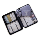 Sci-Fi DVDs & Blu-rays: 6 Pcs Waterproof Compression Packing Cubes Large Travel Luggage Organizer Storage (Grey)