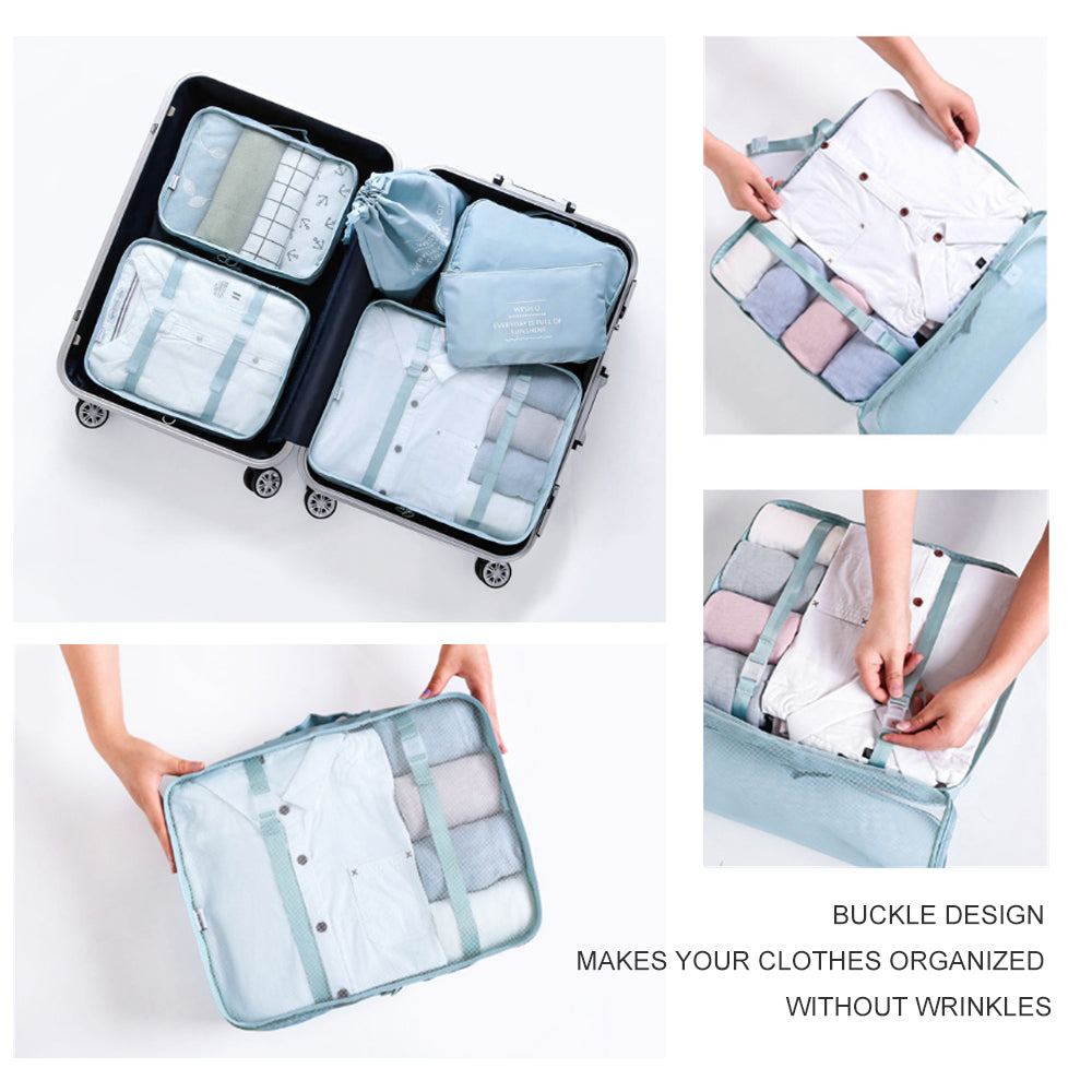 Sci-Fi DVDs & Blu-rays: 6 Pcs Waterproof Compression Packing Cubes Large Travel Luggage Organizer Storage (Grey)