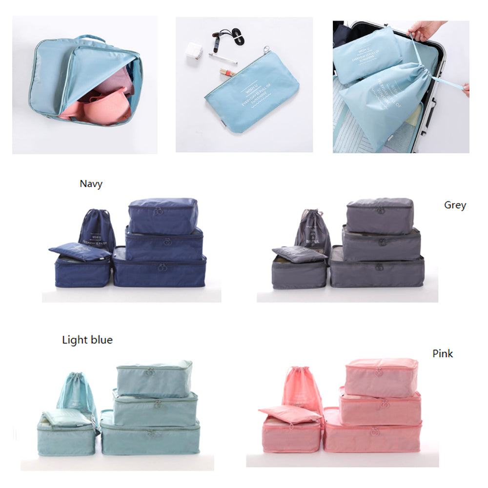 Sci-Fi DVDs & Blu-rays: 6 Pcs Waterproof Compression Packing Cubes Large Travel Luggage Organizer Storage (Grey)