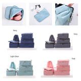 Sci-Fi DVDs & Blu-rays: 6 Pcs Waterproof Compression Packing Cubes Large Travel Luggage Organizer Storage (Light Blue)