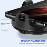 Car Mounts: Automatic Clamping 15W Wireless Car Fast Charger Mount 2in1 Car Phone Holder