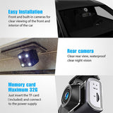 Security Cameras & Accessories: WIFI 3 Channels Dash Cam 1080P Full HD Car Dashcam with Hardwire Kit and 32GB Card