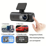Security Cameras & Accessories: 4K Front and Rear Dual Dash Cam WiFi GPS Car Camera with 64GB SD Card