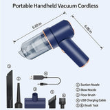 Stick Vacuums: Portable Vacuum Cleaner Car Air Duster Handheld Cordless Home Car Dust Blower