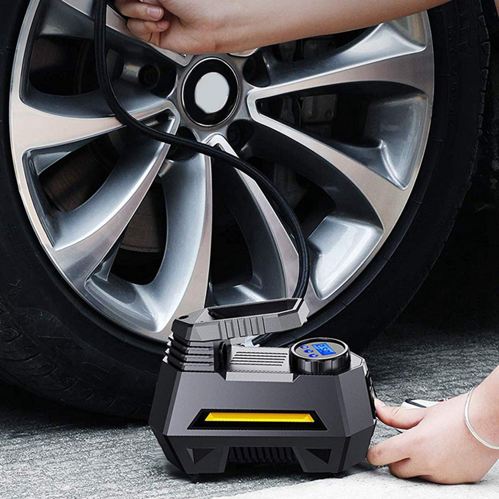 Air Compressors: Portable Digital Car Air Compressor Tire Inflator With Emergency Flashlight